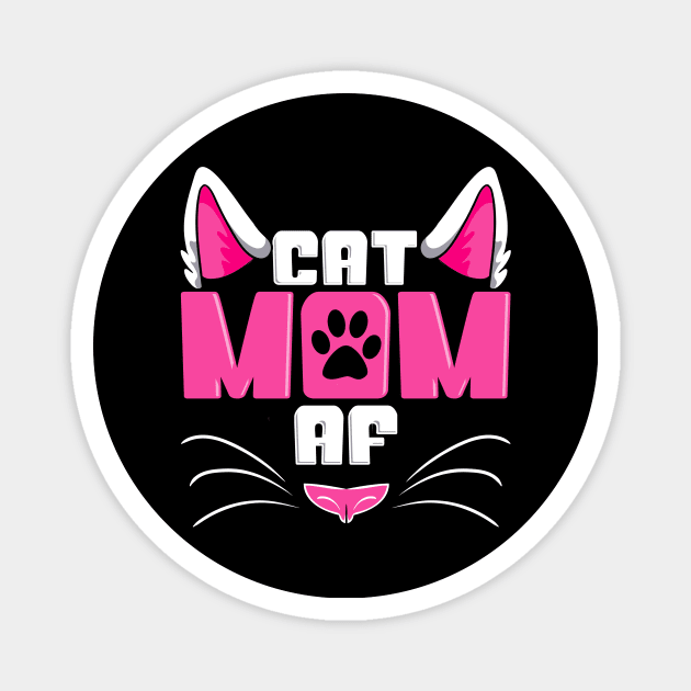 Funny Cat Mom AF Crazy Cat Lady Meme Magnet by theperfectpresents